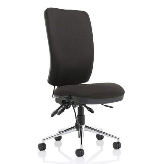 Chiro Fabric High Back Office Chair In Black No Arms_1