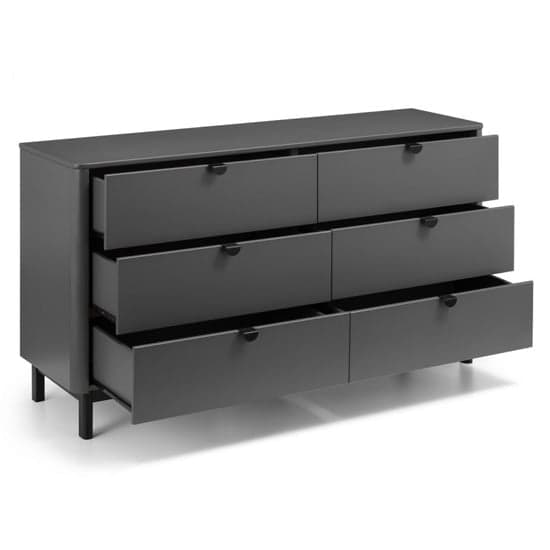 Cadhla Wooden Chest Of Drawers In Strom Grey With 6 Drawers_4