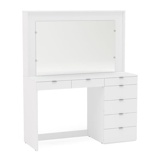 Chloe Wooden Dressing Table With 7 Drawers And Mirror In White_3