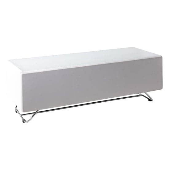 Chroma High Gloss TV Stand With Steel Frame In White_3