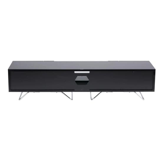 Chroma Large High Gloss TV Stand With Steel Frame In Black_3