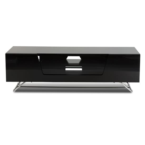 Chroma Medium High Gloss TV Stand With Steel Frame In Black_3
