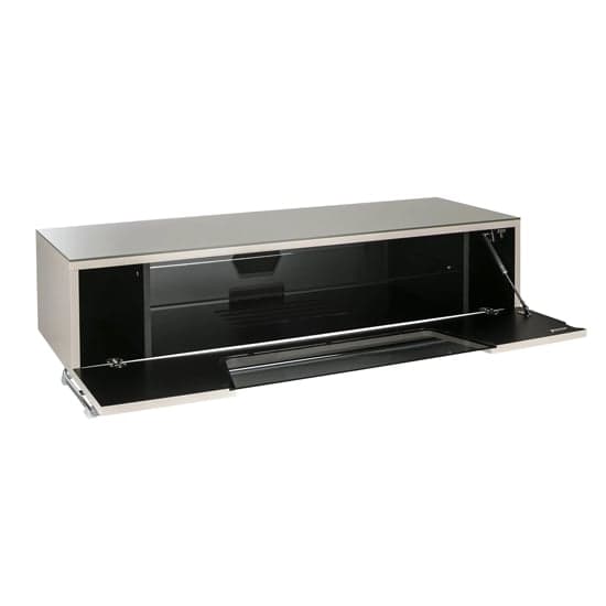 Chroma Medium High Gloss TV Stand With Steel Frame In Ivory_3