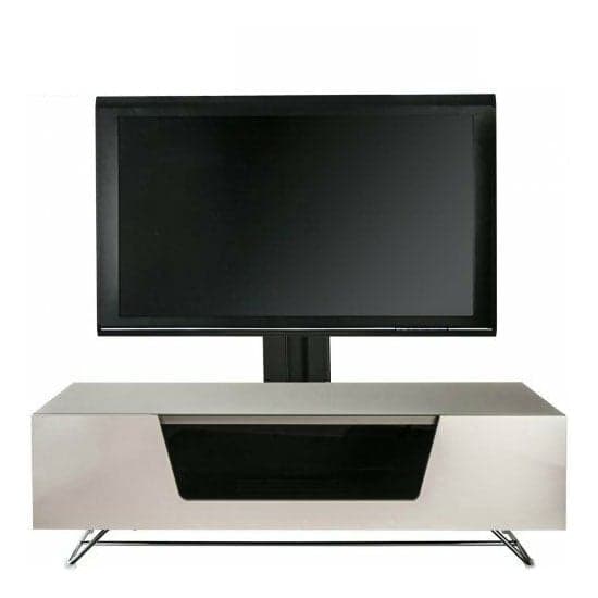 Clutton TV Stand In Ivory With Bracket And Chrome Base_1