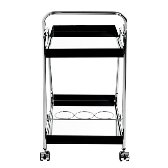 Chulavista Metal Drinks And Serving Trolley In Chrome And Black_5