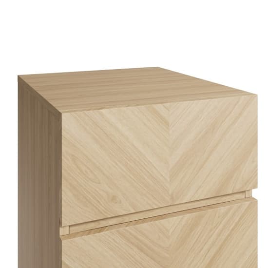 Cianna Wooden Bedside Cabinet With 3 Drawers In Euro Oak_5
