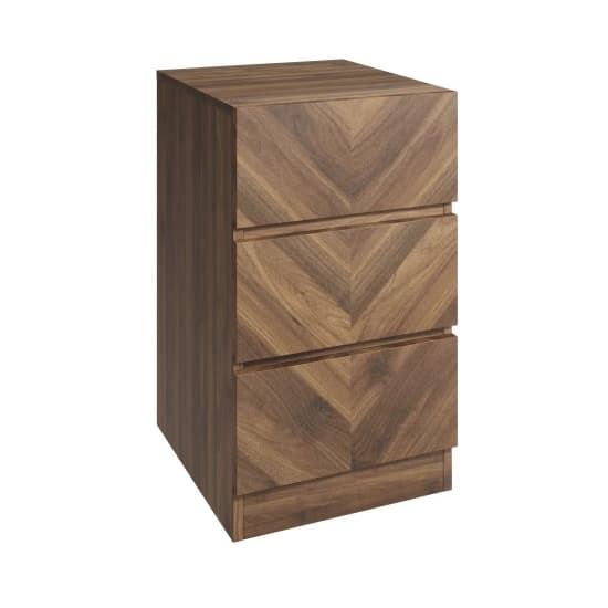Cianna Wooden Bedside Cabinet With 3 Drawers In Royal Walnut_4