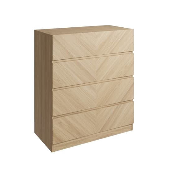 Cianna Wooden Chest Of 4 Drawers In Euro Oak_4