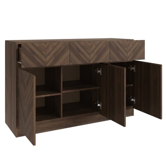 Cianna Wooden Sideboard With 3 Doors 3 Drawers In Royal Walnut_3