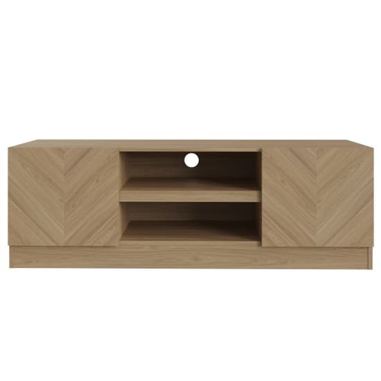 Cianna Wooden TV Stand With 2 Doors In Euro Oak_5