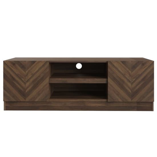 Cianna Wooden TV Stand With 2 Doors In Royal Walnut_4