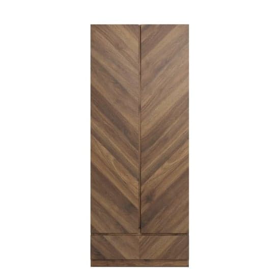 Cianna Wooden Wardrobe With 2 Doors 1 Drawer In Royal Walnut_2