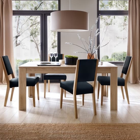 Cicero Extending Wooden Dining Table In Jackson Hickory Oak_4