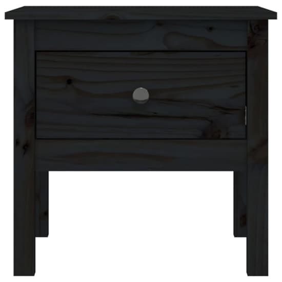 Ciella Pine Wood Side Table With 1 Drawer In Black_4