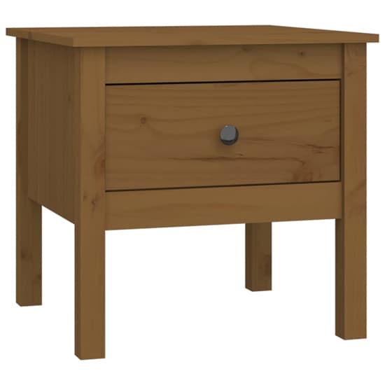 Ciella Pine Wood Side Table With 1 Drawer In Honey Brown_3