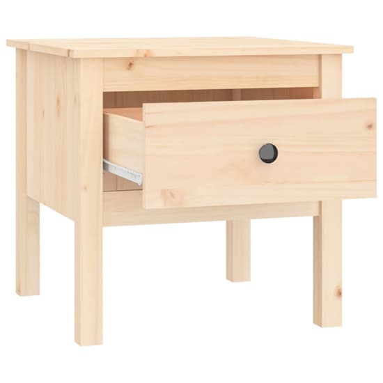 Ciella Pine Wood Side Table With 1 Drawer In Natural_5