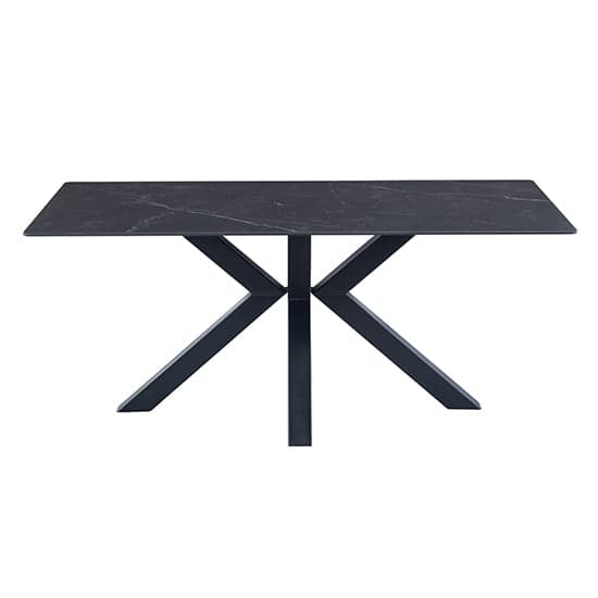 Cielo Black Stone Dining Table With 6 Finn Grey Chairs_2