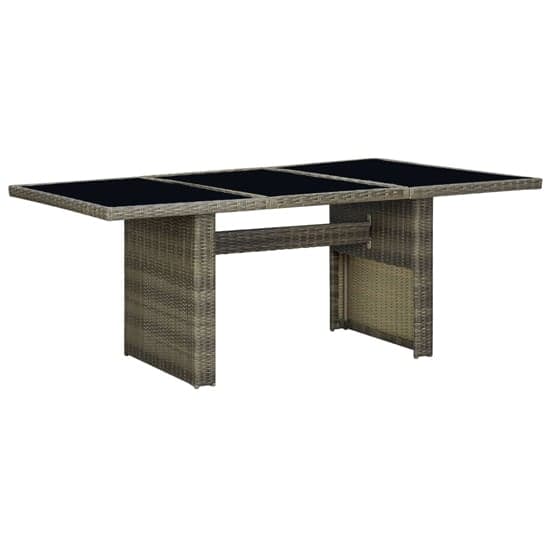 Cielo Garden Glass Top Dining Table In Brown Poly Rattan_1