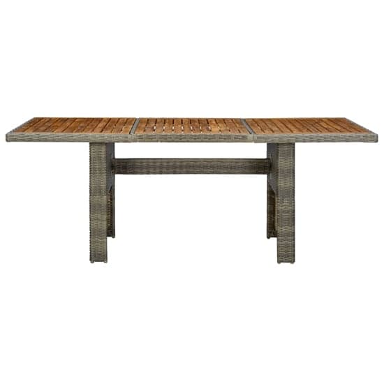 Cielo Garden Wooden Dining Table In Brown Poly Rattan_2