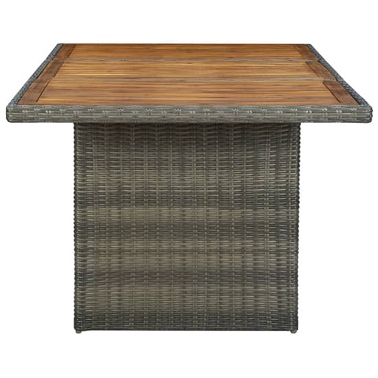 Cielo Garden Wooden Dining Table In Brown Poly Rattan_3