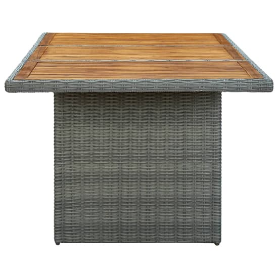 Cielo Garden Wooden Dining Table In Light Grey Poly Rattan_3