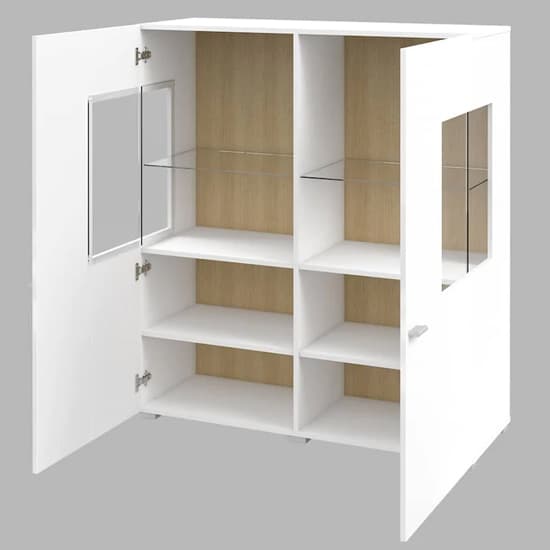Citrus High Gloss Display Cabinet With 2 Doors In White_3