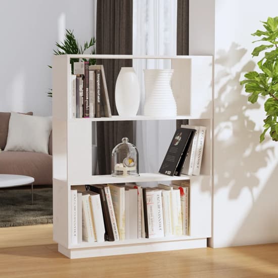 Civilla Pinewood Bookcase And Room Divider In White_2