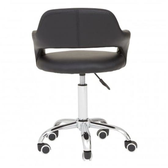 Civo Home And Office Leather Chair In Black With Curved Back_4