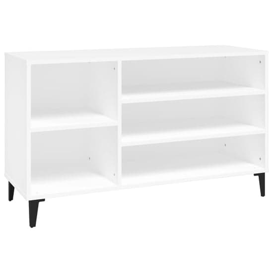 Clanton Wooden Shoe Storage Bench In White Furniture in Fashion