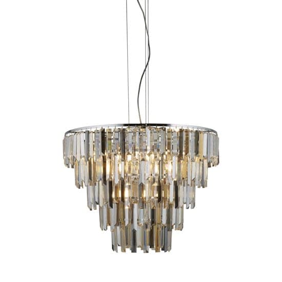 Clarissa 9 Pendant Light In Chrome With Crystal Prism Drops_2