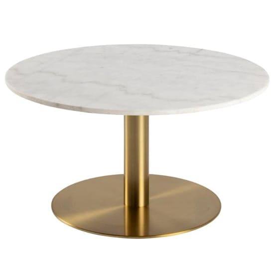 Clarkston Marble Coffee Table With Brass Base In White_2