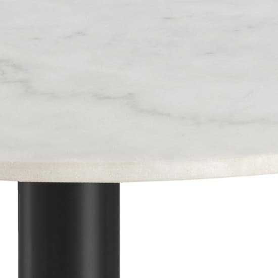 Clarkston Marble Dining Table In Guangxi White With Black Base_2