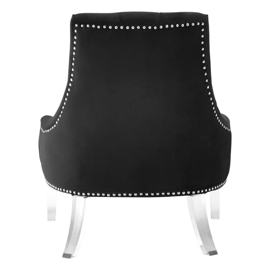 Clarox Button Tufted Fabric Accent Chair In Black_4