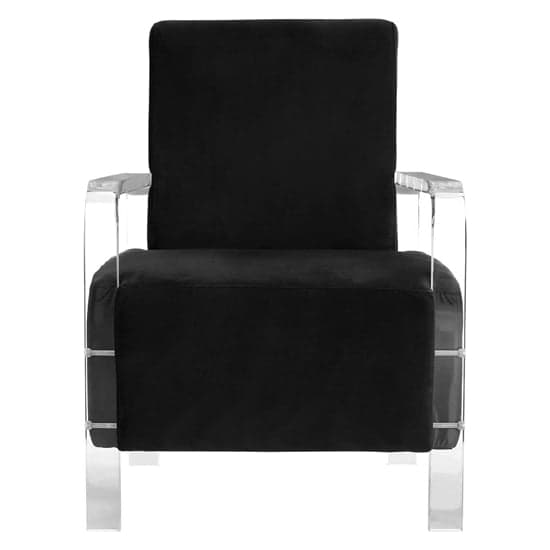 Clarox Upholstered Velvet Accent Chair In Black_2