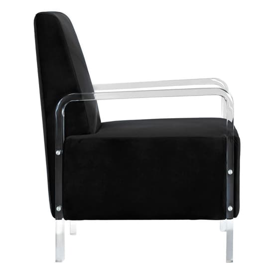 Clarox Upholstered Velvet Accent Chair In Black_3