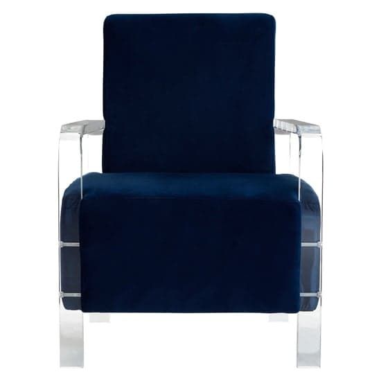 Clarox Upholstered Velvet Accent Chair In Blue_2