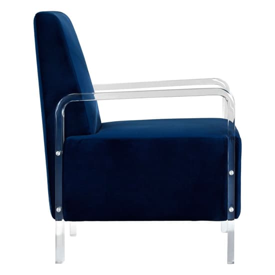 Clarox Upholstered Velvet Accent Chair In Blue_3