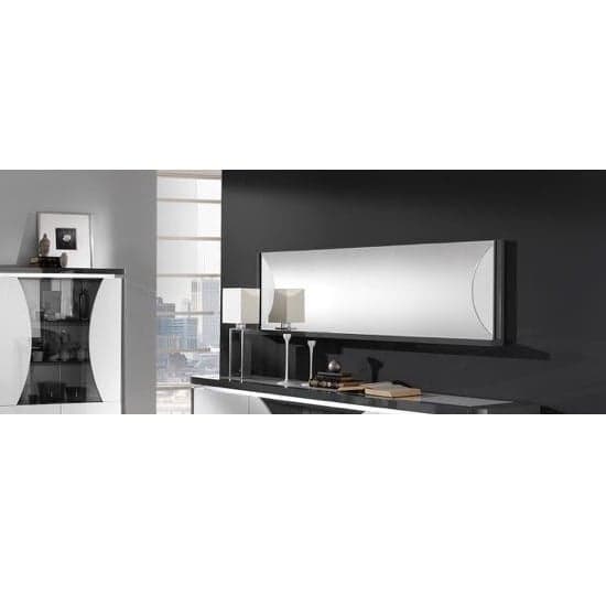 Clarus Wall Mirror Rectangular In White And Grey Gloss Lacquer_1