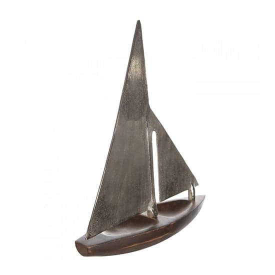 Classic Large Wooden Sailing Boat Hull In Brown_1