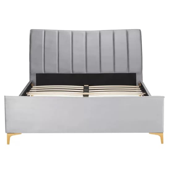 Claver Fabric Double Bed In Grey_4