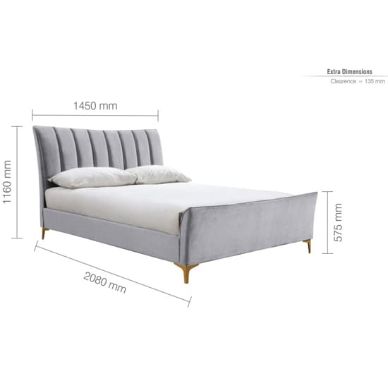 Claver Fabric Double Bed In Grey_6