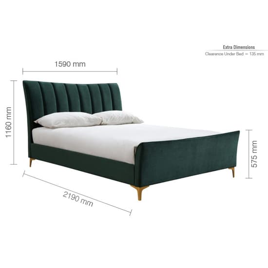 Claver Fabric King Size Bed In Green_6
