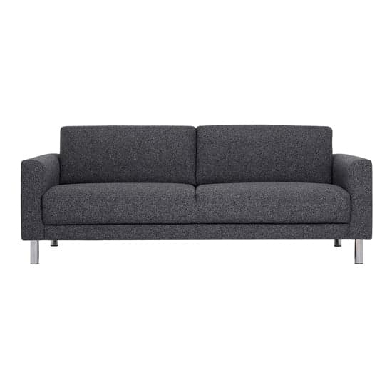 Clesto Fabric Upholstered 3 Seater Sofa In Anthracite_2