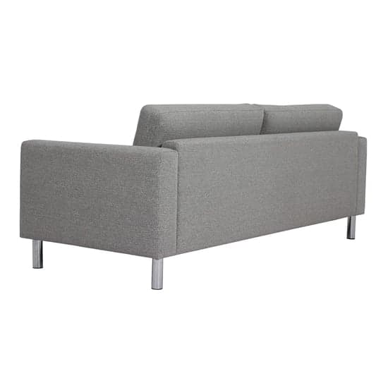 Clesto Fabric Upholstered 3 Seater Sofa In Light Grey_3