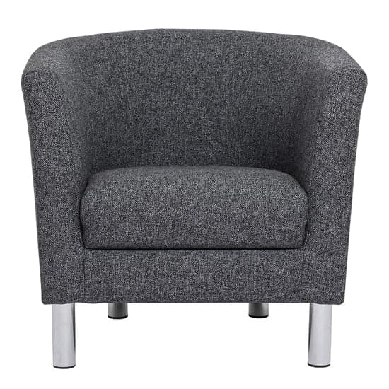 Clesto Fabric Upholstered Armchair In Anthracite_2