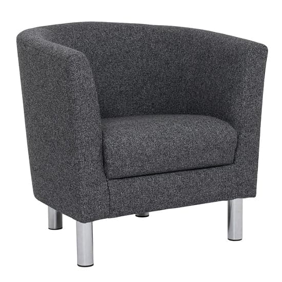 Clesto Fabric Upholstered Armchair In Anthracite_1