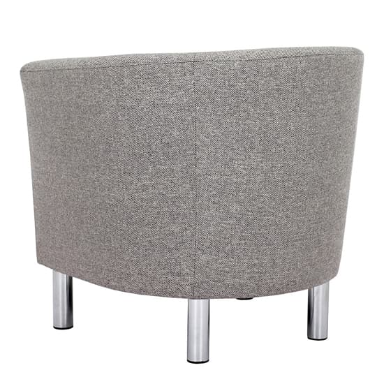 Clesto Fabric Upholstered Armchair In Light Grey_3