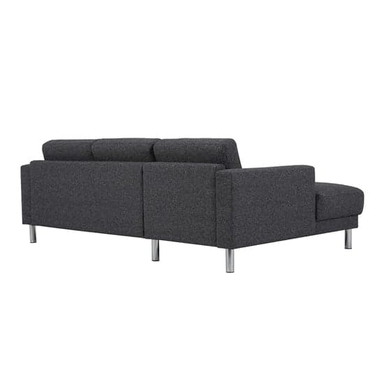 Clesto Fabric Upholstered Left Handed Corner Sofa In Anthracite_3
