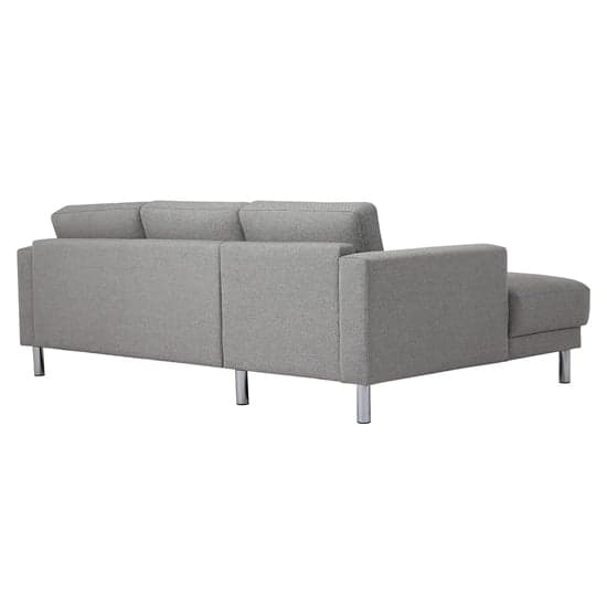 Clesto Fabric Upholstered Left Handed Corner Sofa In Light Grey_3