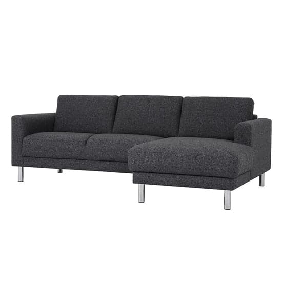 Clesto Fabric Upholstered Right Handed Corner Sofa In Anthracite_2